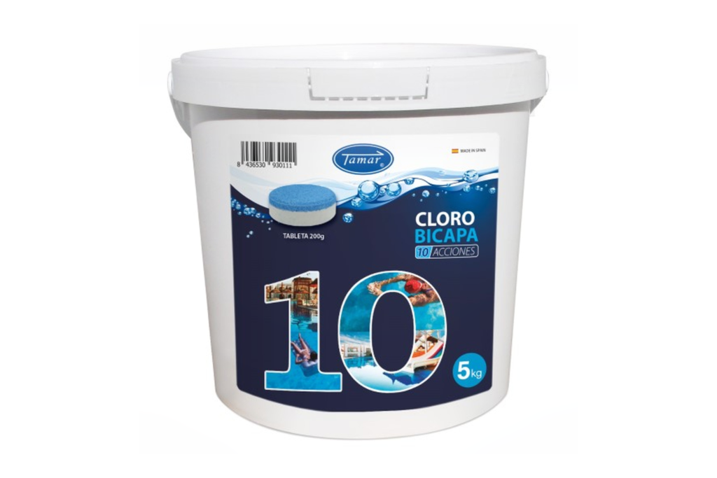 Cloro para piscinas Bicapa 10 cciones